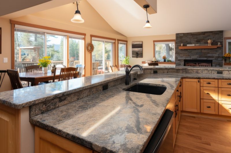 Granite Countertop with Modern Kitchen Design